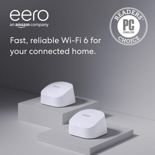 Eero 6 Mesh Wi-Fi Extender - Expand Coverage Up to 1,500 Sq. Ft. | Enhance Your Wi-Fi 6 Network
