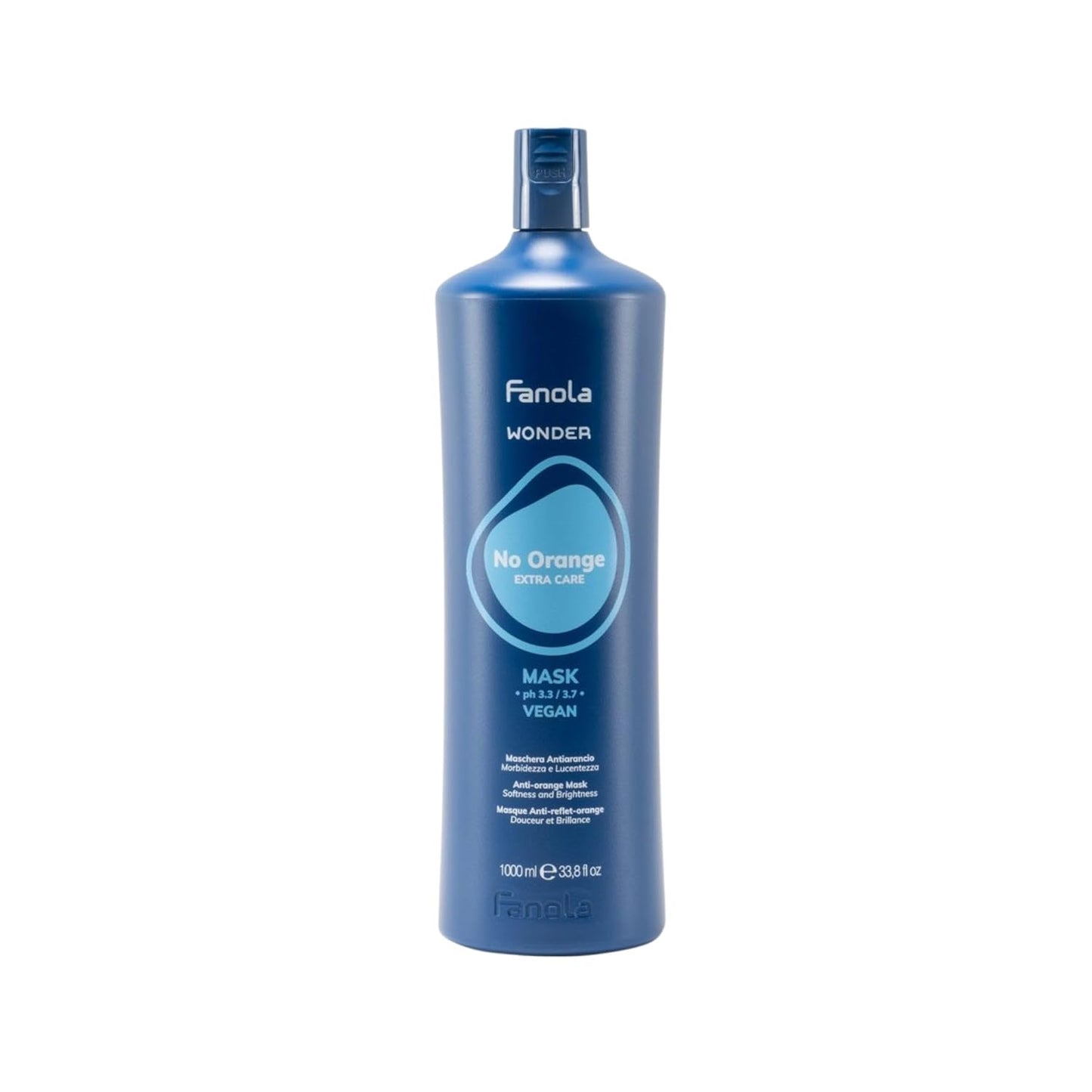 Fanola Wonder No Orange Hair Mask - Blue Toner for Brassy Hair - Deep Conditioning Vegan Formula | 33.8 Ounce