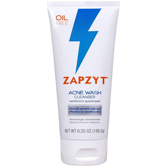 ZAPZYT Acne Wash Treatment - Effective Face & Body Cleanser | 6.25 oz