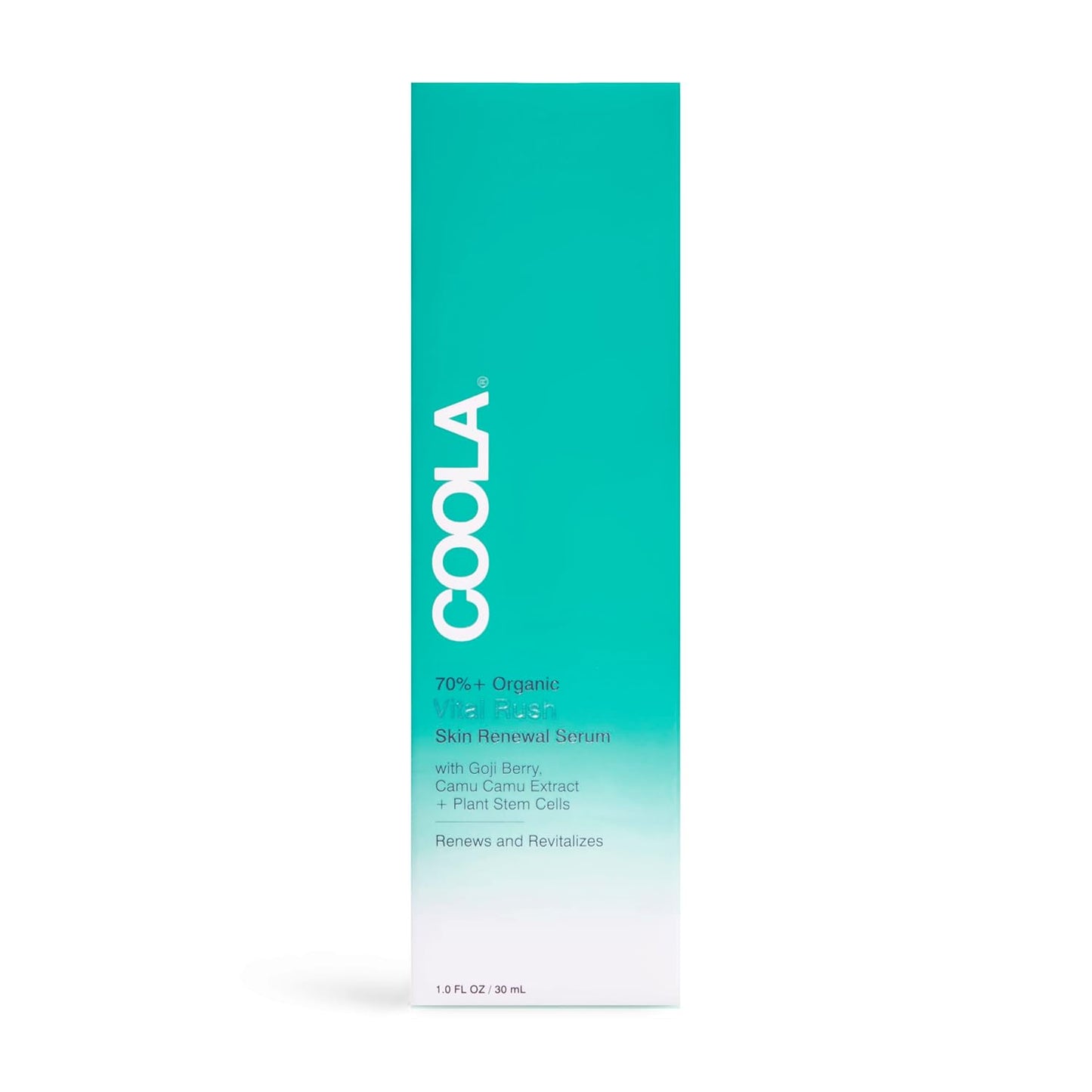COOLA Organic Vital Rush Serum - Dermatologist Tested Skin Renewal with Vitamin C & Hyaluronic Acid | 1 Fl Oz