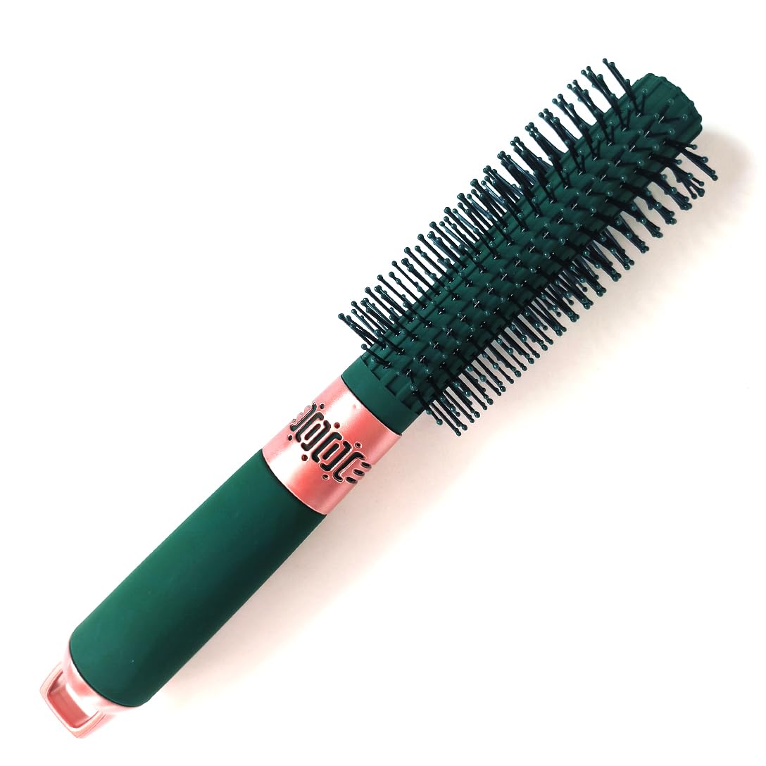 Skiennix Detangler Hair Brush - Anti-Static Blow Drying Brush for All Hair Types | Green Nylon Bristles