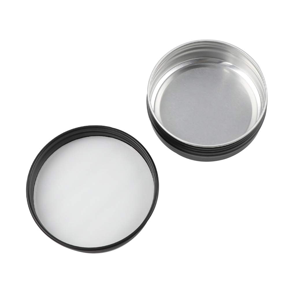 Moretoes 36 Pack Tins, 2 Oz Lip Balm Containers, Black Metal Round Tins Aluminum Cans, Empty Tin with Screw Lids for Salve, Spices or Candies