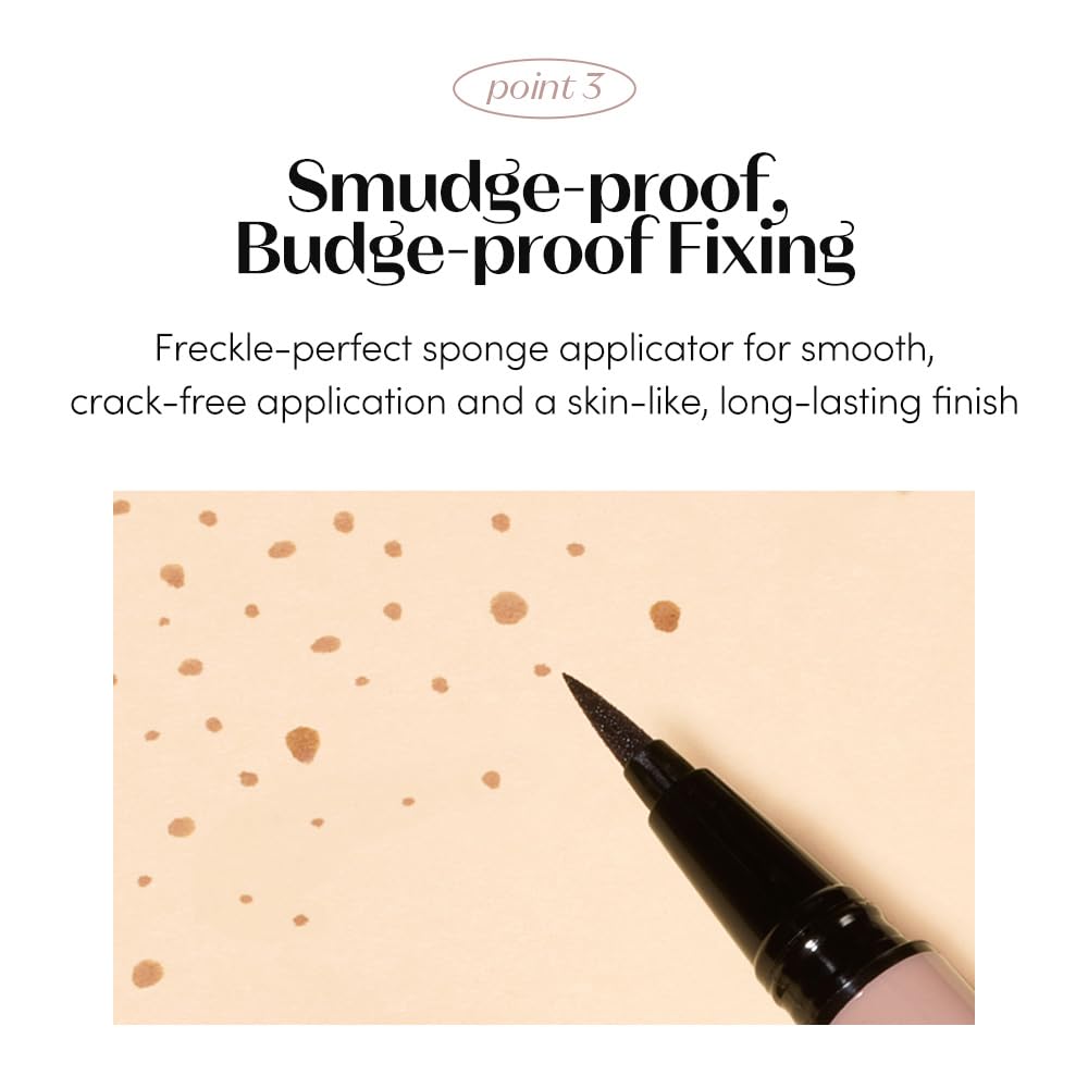 ETUDE Naturally Freckle Pen - Waterproof Light Brown Faux Freckles | Easy Control Sponge Tip (0.5g)