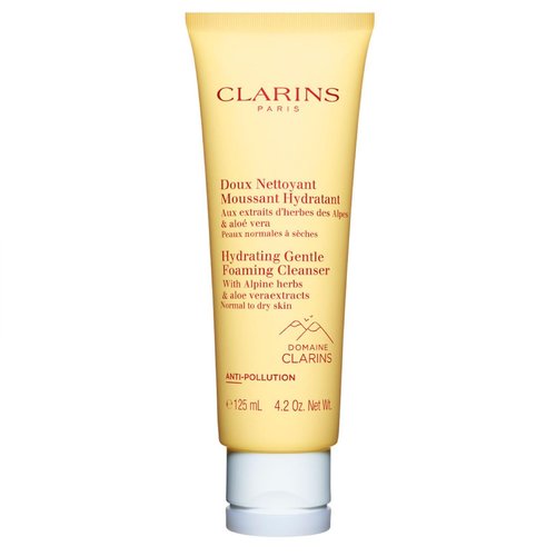 Clarins Hydrating Gentle Foaming Cleanser - Revitalizes Skin, Organic Aloe Vera | Soap-Free, SLS-Free