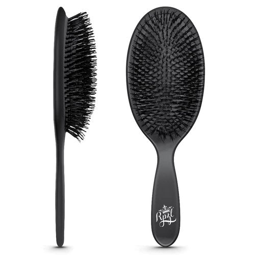 RPZL Boar Bristle Brush - Cushioned Styling Tool for Smoothing & Polishing All Hair Types - Wet or Dry