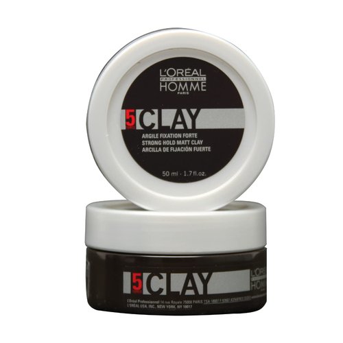 L'Oréal Professionnel Paris Styling Clay For Men - Strong Hold & Matte Finish | All Hair Types