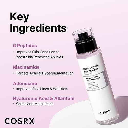 COSRX 6X Peptide Collagen Booster Toner Serum with Copper Peptides, Niacinamide & Hyaluronic Acid Skin Renewal Boosting Facial Essence for All Skin Types, Korean Skin Care, 150mL/5.07 Fl.Oz