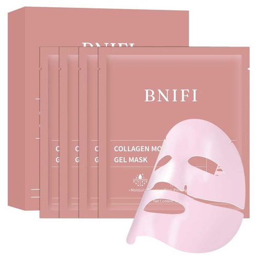 BNIFI Collagen Face Mask- Hydrating Overnight Hydrogel Facial Mask Suitable for Women's Delicate Skin care, Minimizes Pores, and Firms Skin (28 grams) × 4 pieces