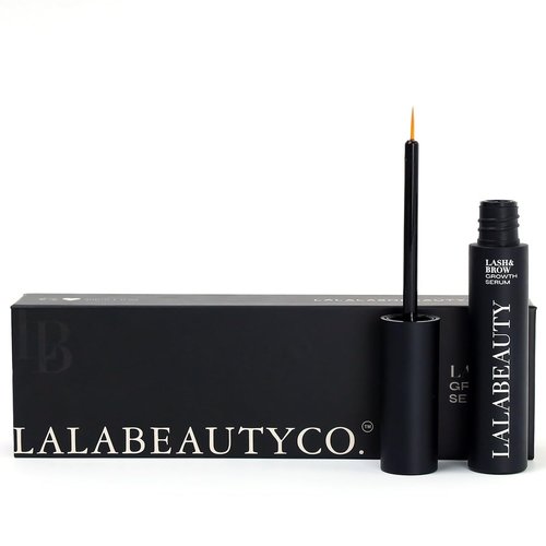 LalaBeautyCo Lash Growth Serum - Longer, Thicker Lashes with Peptide & Biotin Formula | Ophthalmologist Tested, Cruelty-Free