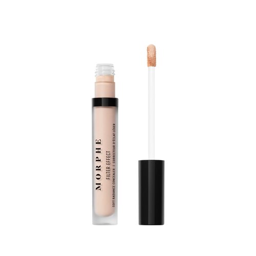 Morphe Filter Effect Soft Radiance Concealer - Buildable Liquid Makeup with Hyaluronic Acid & Pomegranate - Light 6 (Neutral) 0.12 fl oz