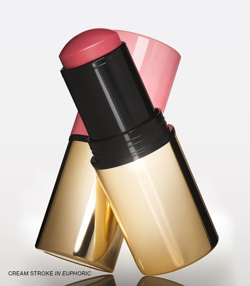 MAKE Beauty Cream Stroke Blush Stick - Vibrant Pinky Coral with Soft Matte Finish - Perfect for Cheeks