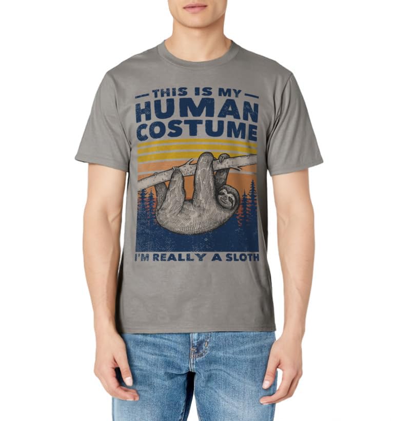 This Is My Human Costume I'm Really A Sloth Cute Halloween T-Shirt