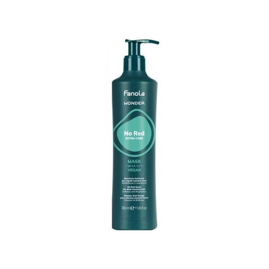 Fanola Wonder No Red Toning Hair Mask - Green Toner for Brunettes | Vegan Hydrating Treatment (12.3 oz)