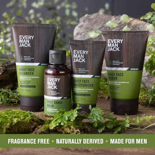 Every Man Jack Gentle Exfoliating Face Scrub For Men- Exfoliate Away Dead Skin, Moisturize, and Revive Tired Skin with Jojoba Beads, Hyaluronic Acid, and Caffeine - 4.2 oz Men¡¯s Face Scrub -Twin Pack