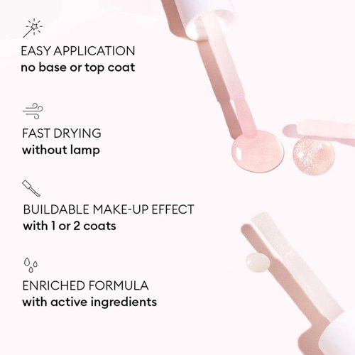 Manucurist Active Bright Nail Perfector - Vegan Brightening Treatment Polish - No Lamp - White Color