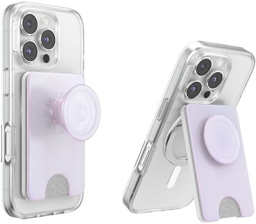 PopSockets Kick-Out Wallet for MagSafe - Adjustable Magnetic Stand in Opalescent White