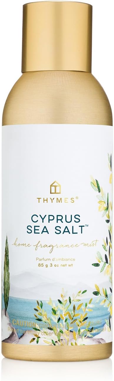 Thymes Cyprus Sea Salt Home Fragrance Mist - Refreshing Scent for Any Room | 3.0 oz