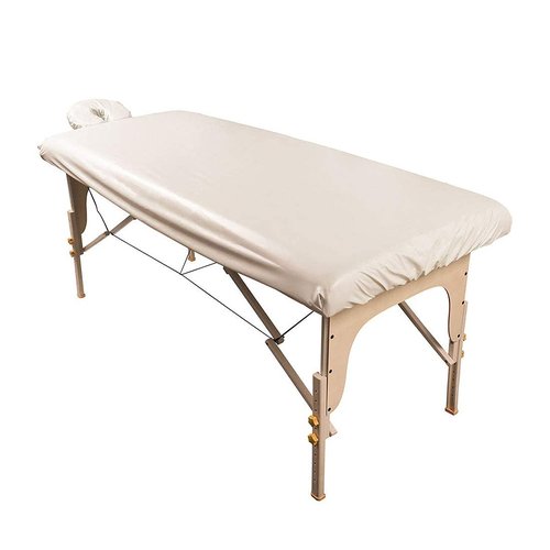 ForPro Professional Collection Waterproof Massage Table Cover - Machine Washable Spa Treatment Sheet Set | Natural