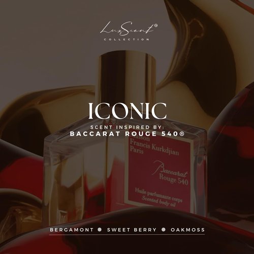 Aroma Diffuser Oil 1200ML Iconic Baccarat Rouge - Waterless Essential Oil for diffusers - Luxury Hotel Inspired Fragrance - Aroma Oil for Aromatherapy - Fits in Any Diffuser (Iconic)