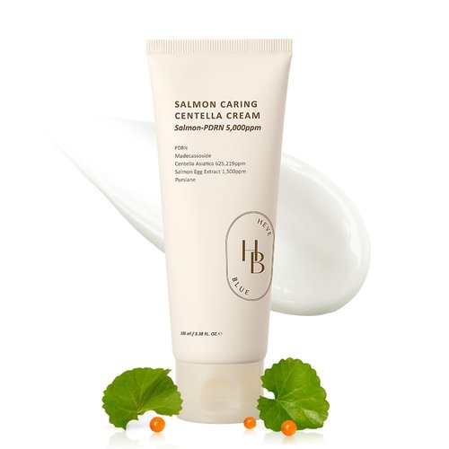 HEVEBLUE Salmon Caring Centella Cream - Hydrate & Rejuvenate Skin with Salmon PDRN & Centella | Korean Skincare