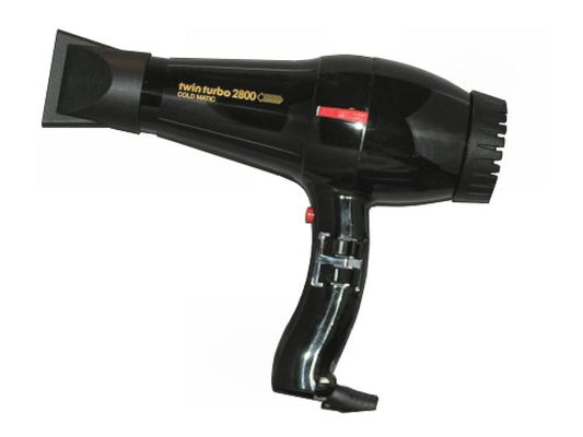 Turbo Power Twinturbo 2800 Hair Dryer - Coldmatic Technology | Sleek Black Finish, 1 Count