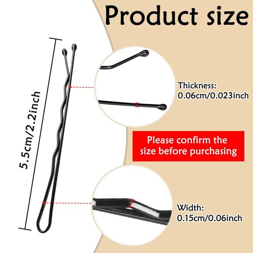 330 Pcs 2.2 Inch Black Bobby Pins, Set of Hairpins with Box, Premium Hair Pins for Kids, Girls and Women, Great for All Hair Types