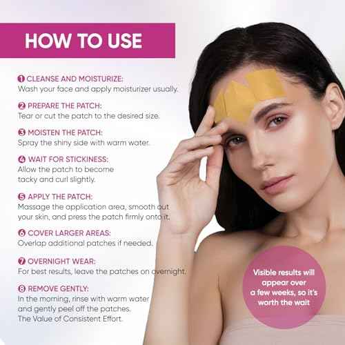 Facial Wrinkle Patches: Anti Wrinkle Facial Patches overnight- Forehead Wrinkles Treatment (Red(144 pcs))