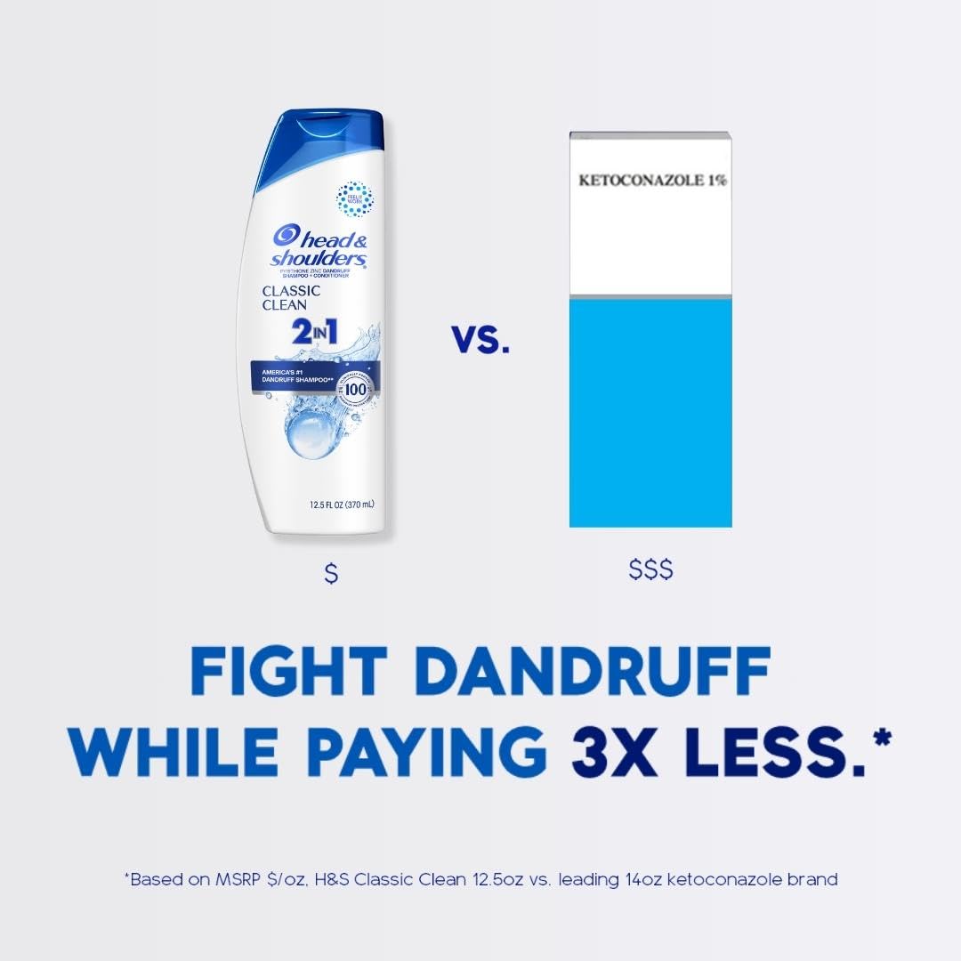 Head & Shoulders 2-in-1 Anti-Dandruff Shampoo & Conditioner - Classic Clean, Fresh Scent, 32.1 fl oz Each