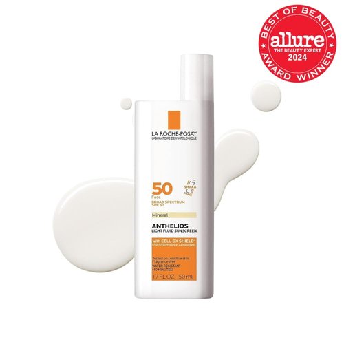 La Roche-Posay Anthelios Sunscreen SPF 40 - Ultra-Light Fluid, Oil-Free, Fast-Absorbing, Matte Finish