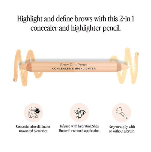 Bdb Brow Duo Pencil - Creamy Blendable Concealer & Buildable Highlighter | Perfect for All Skin Tones