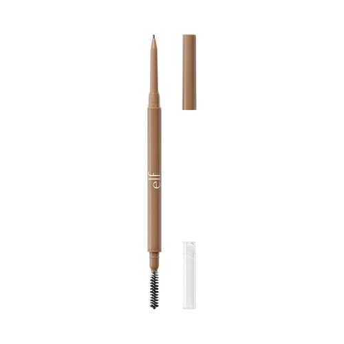 e.l.f. Micro-Fine Brow Pencil - Waterproof Brow Color & Spoolie for Natural Feathered Finish | Vegan, Taupe