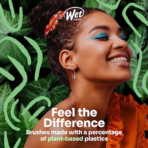 Wet Brush Go Green Charcoal Infused Treatment Comb - Wide Tooth Hair Detangler with WaveTooth Design that Gently and Glides Through Tangles - No Split Ends and No Damage