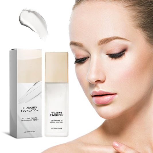 Skiennix Color Changing Foundation - 2-In-1 Hydrating Liquid for Mature Skin | Lightweight & Versatile (1 Pc)