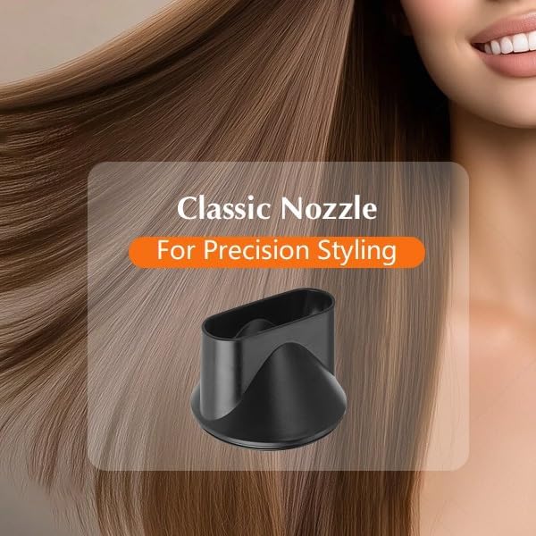 Skiennix Hair Dryer - 1600W Compact Foldable Blow Dryer for Fast Drying - Sleek Black Design
