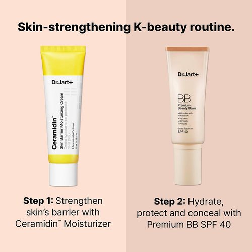 Dr.Jart+ Premium BB Korean Tinted Moisturizer with SPF 40 and Niacinamide | bb cream | Skin Tint | Korean Makeup, Light Medium-Medium, 1.35 Fl Oz