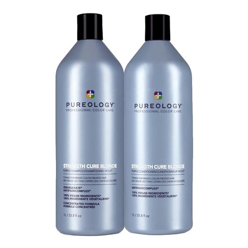 Pureology Strength Cure Blonde Shampoo & Conditioner Set - Nourishing Care for Blonde Hair