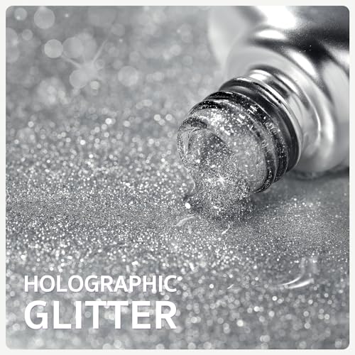 GAOY Glassy Cat Eye Gel Nail Polish, 16ml Glitter Holographic Nail Polish with Magnet, Reflective Translucent UV Gel, 2062 Pale Blush