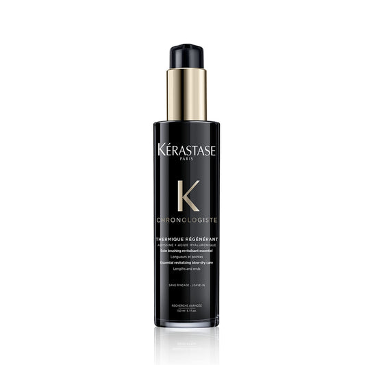 KÉRASTASE Chronologiste Thermique Régénérant Hair Serum, Heat Protectant, Prevents Breakage, Controls Frizz & Protects Against Humidity with Argan Oil for Dry, Fine & Brittle Hair, 5.1 Fl Oz