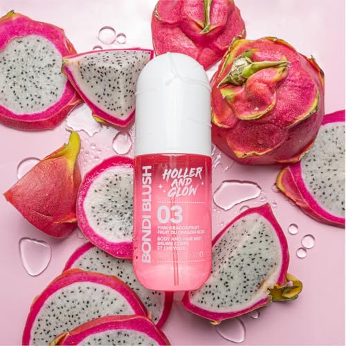 Bundle of Holler And Glow Body & Hair Mist, Body Spray For Women, Hair Perfume, Long Lasting Fragrance, Floral, Tropical, Vanilla, Warm & Sweet Fragrance Notes, 8.11 Fl Oz, 3 Pack Variety
