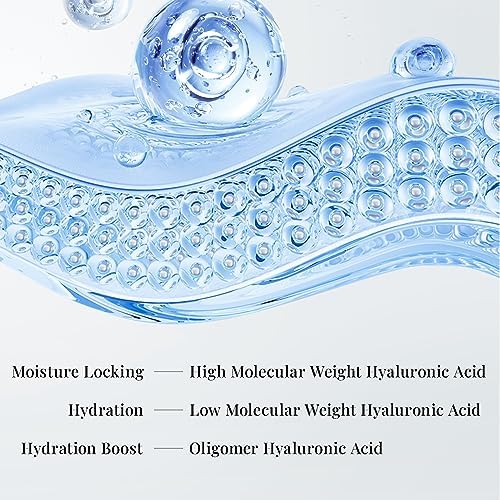**+WIS+ Hyaluronic Acid Face Mask - 24 EA Hydrating Serum & Vitamin B5 for Dry Skin | Anti-Aging & Plumping**