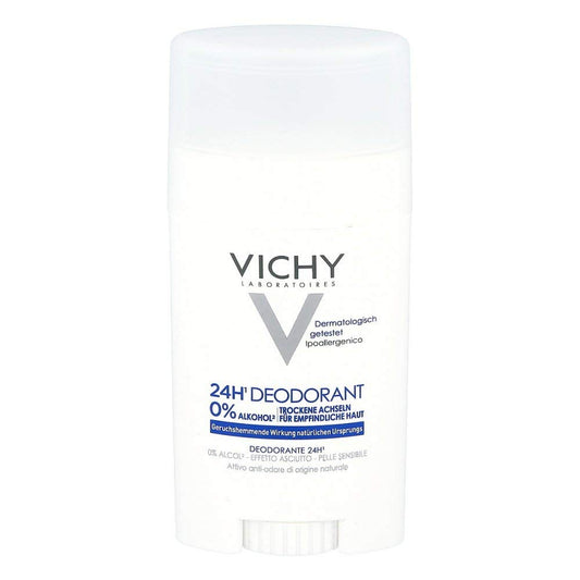 Vichy 24-Hour Dry-Touch Deodorant Stick - Aluminum-Free Formula | 1.35 Oz for All-Day Freshness