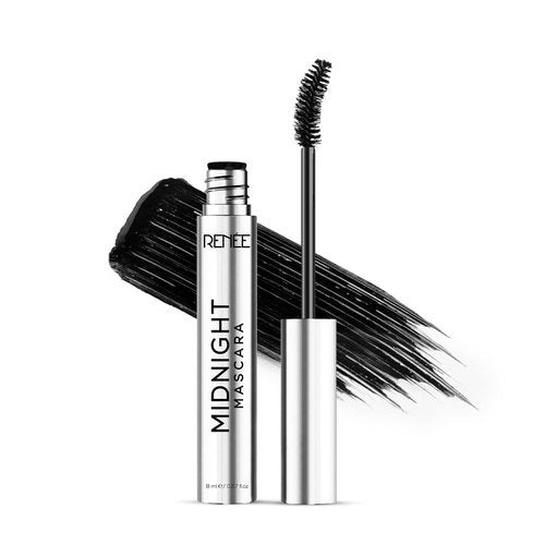 Renee Midnight Mascara - Unique 360-Degree Wand for Clump-Free, Long-Lasting Volume | Darkest Black