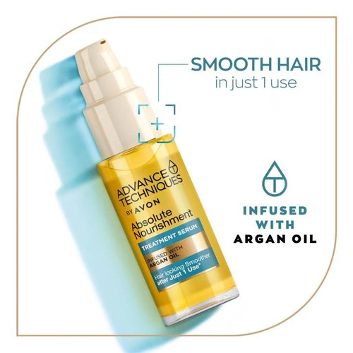 Avon Advance Techniques Moroccan Argan Oil Leave-In Treatment - Nourishing for All Hair Types