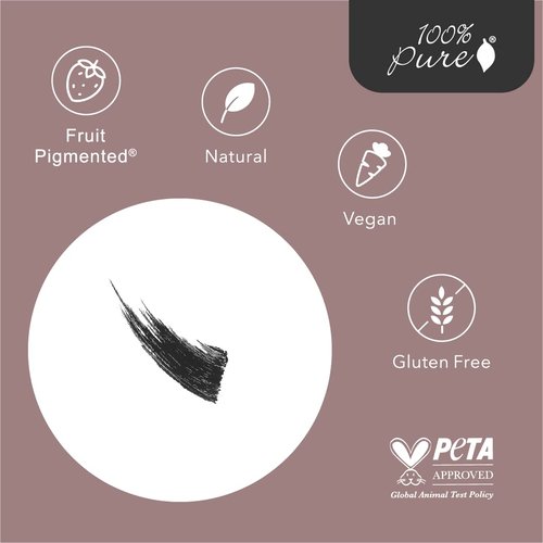 100% PURE Maracuja Oil Mascara - Dramatic Volume & Length, Vegan Formula, Black Tea - 0.35 oz