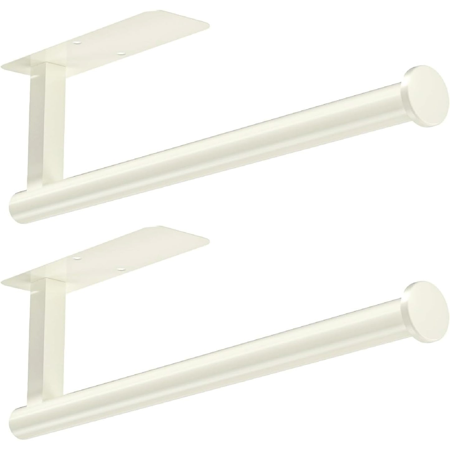 ASTOFLI Paper Towel Holder Under Cabinet No Drilling, Self Adhesive Paper Towel Holder Wall Mount for Kitchen Rack, Under Counter Napin Holder No Drill, 304 Stainless Steel Matte Black