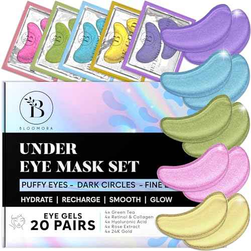 Variety Under Eye Patches (20 Pairs) - Dark Circles & Puffiness Care - Eye Mask for Care - 5 Varieties