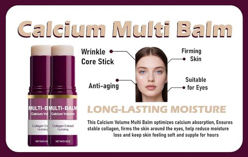 Cemenrete Multi-Balm - Collagen Extract Hydrating Stick for Face, Eyes & Neck - Anti-Aging Formula, Purple, 9g/0.32oz