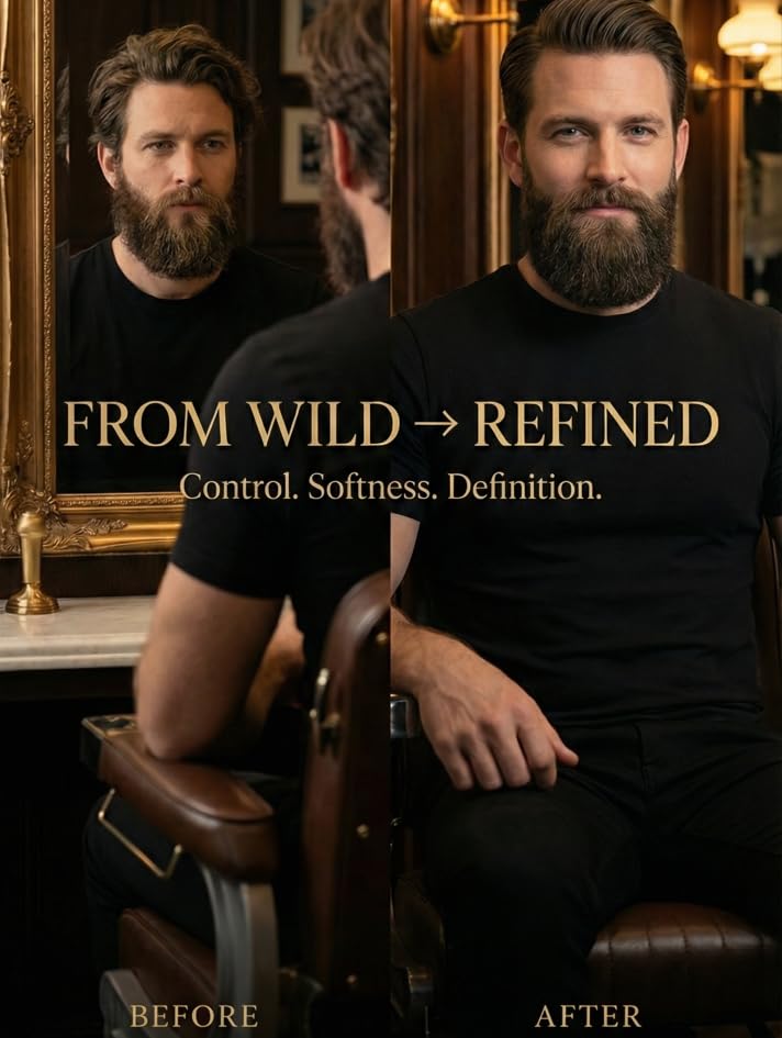 Beards & Bombshells Hydrating Beard Butter - Light Whipped, Non-Greasy Formula for Softening Hair & Taming Frizz (Hollywood Reserve)
