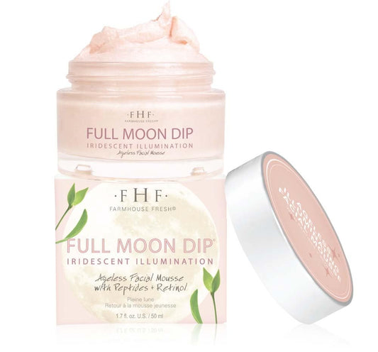 FarmHouse Fresh Full Moon Dip Peptide Moisturizer - Hydrating Anti-Aging Cream with Retinol & Collagen, 1.7 oz.