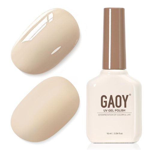 GAOY Gel Nail Polish, 16ml Soak Off Gel Polish, UV Light Cure for Nail Art DIY Manicure at Home, 2046 Beige